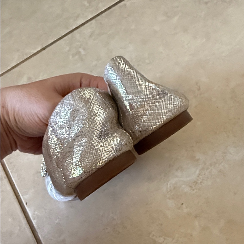 ANTONIO MELANI Metallic Embellished Flats size 7.5 - Picture 5 of 6